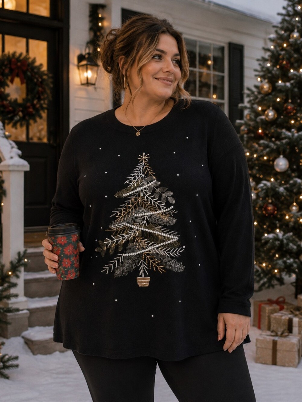 Serengeti Holiday Sweater Tunic Size XL